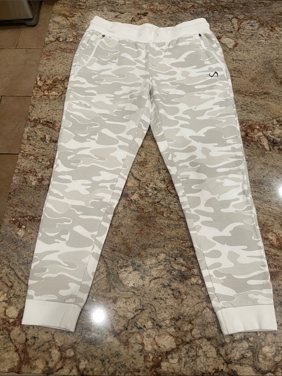 Tlf Apparel Pants - TLF Women’s White & Light Gray Camo Jogger Pants S:M